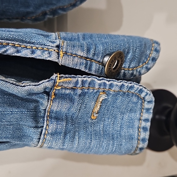 Vintage Havana Denim Button-Up Shirt with Back Zippers - Picture 5 of 7